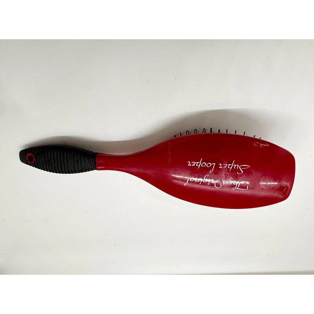 Spornette 215 Super Looper‎ Hair Extension Wig Brush Red Looped Bristle Paddle